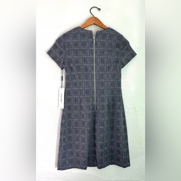 NWT Calvin Klein Short Blue Shift Dress, Size 4P - Picture 2 of 2